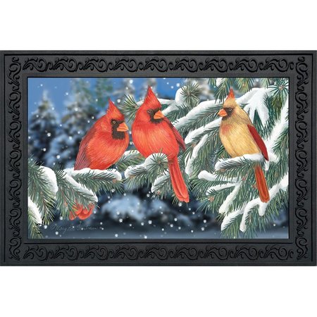 BRIARWOOD LANE Winter Cardinal Trio Doormat BLD00705